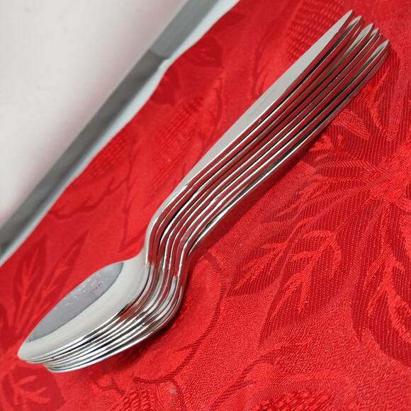 8X Tsp Oneida Oneidacraft Deluxe Stainless Wintersong Teaspoons - Picture 12 of 12